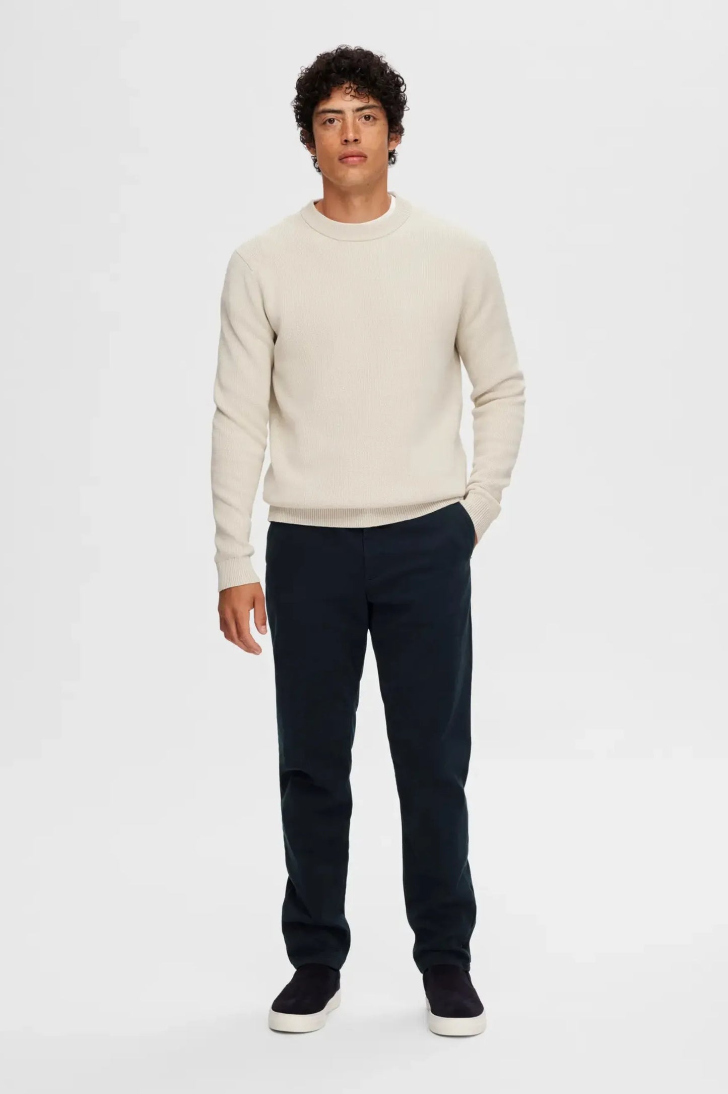 Selected Homme Jersey Hombre Slhdane Beige Who killed Bambi?