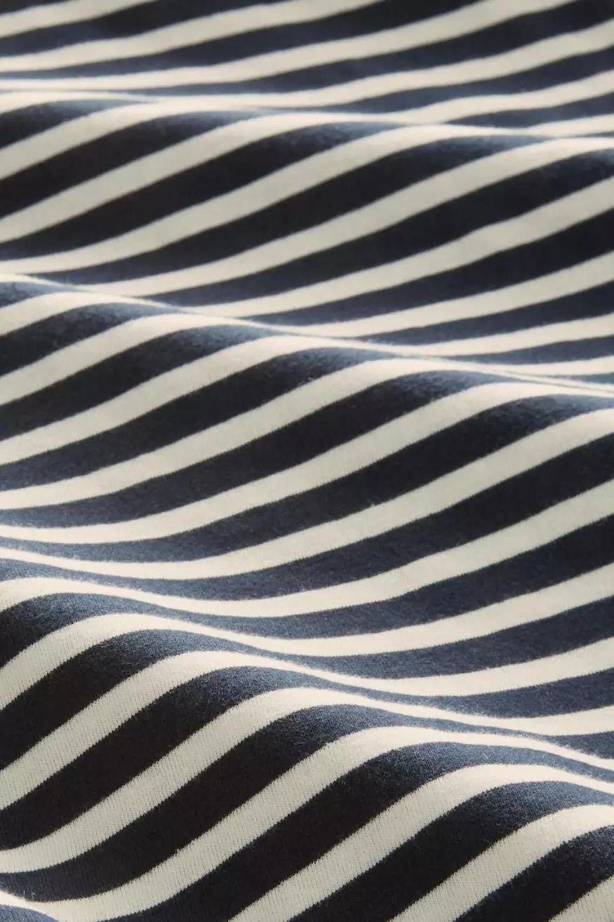 Tom Tailor Camiseta Mujer Rayas Blanco / Azul Who killed Bambi?