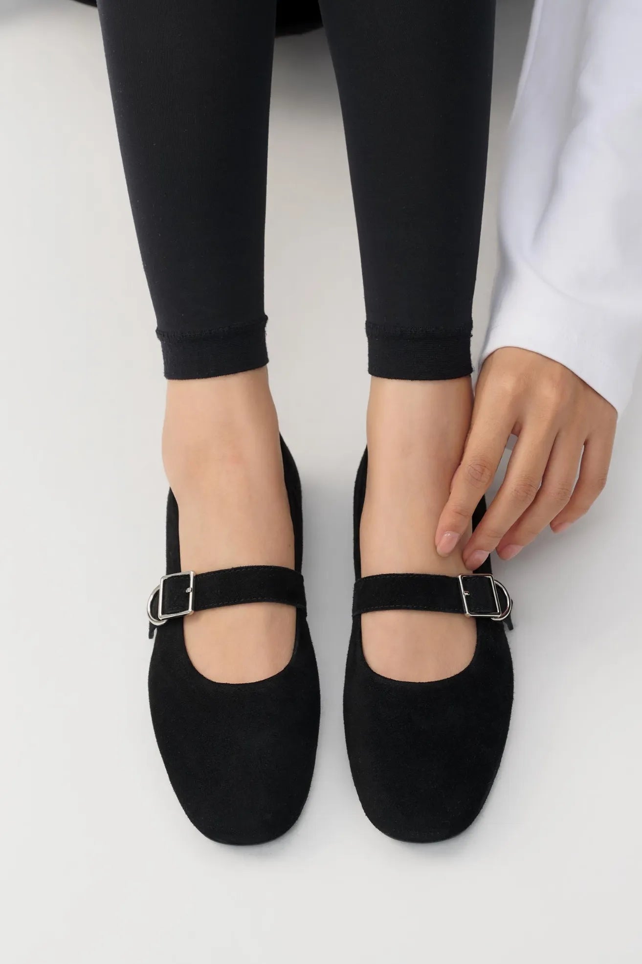 Vagabond Zapatos Bailarinas Mary Jane Mujer Negro Ante Who killed Bambi?