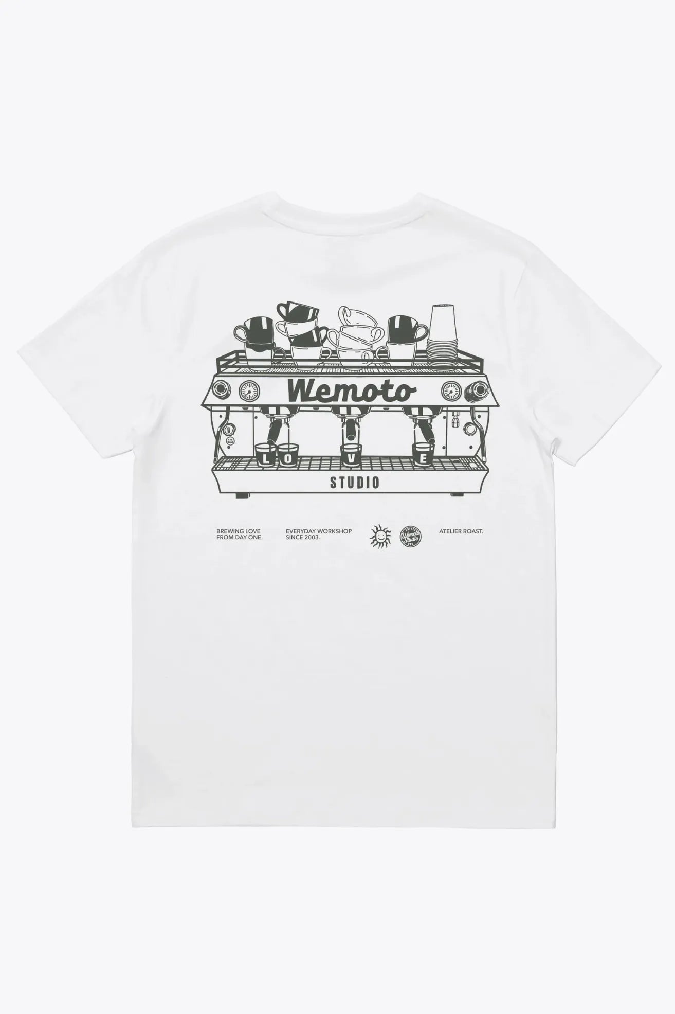 Wemoto Clothing Camiseta Hombre Portafilter Blanca Who killed Bambi?