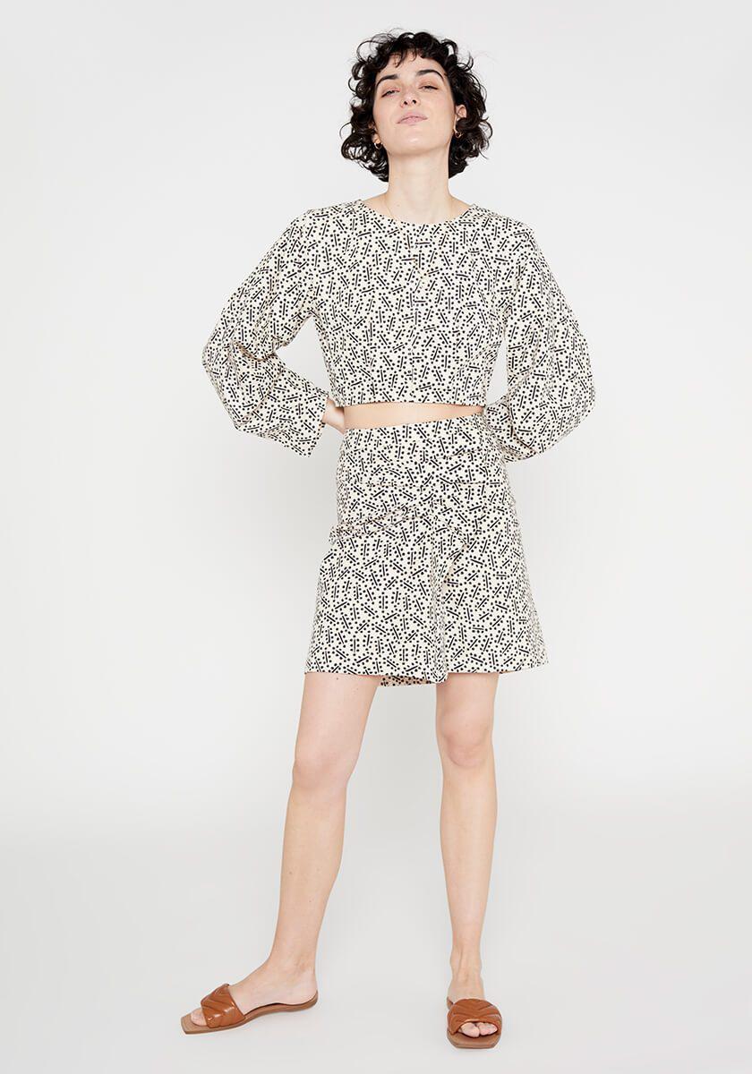 Wild Pony Falda Corta Estampado NEgro Who killed Bambi?