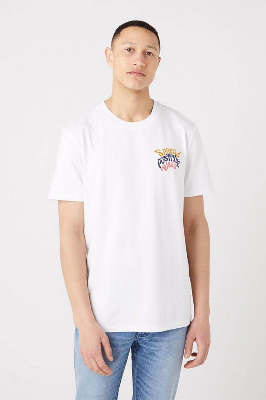 Wrangler Camiseta Hombre Oversize Positive Vibes Blanca Who killed Bambi?