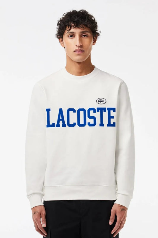 Lacoste Sudadera Hombre Premium SH7420 Blanca Talla S