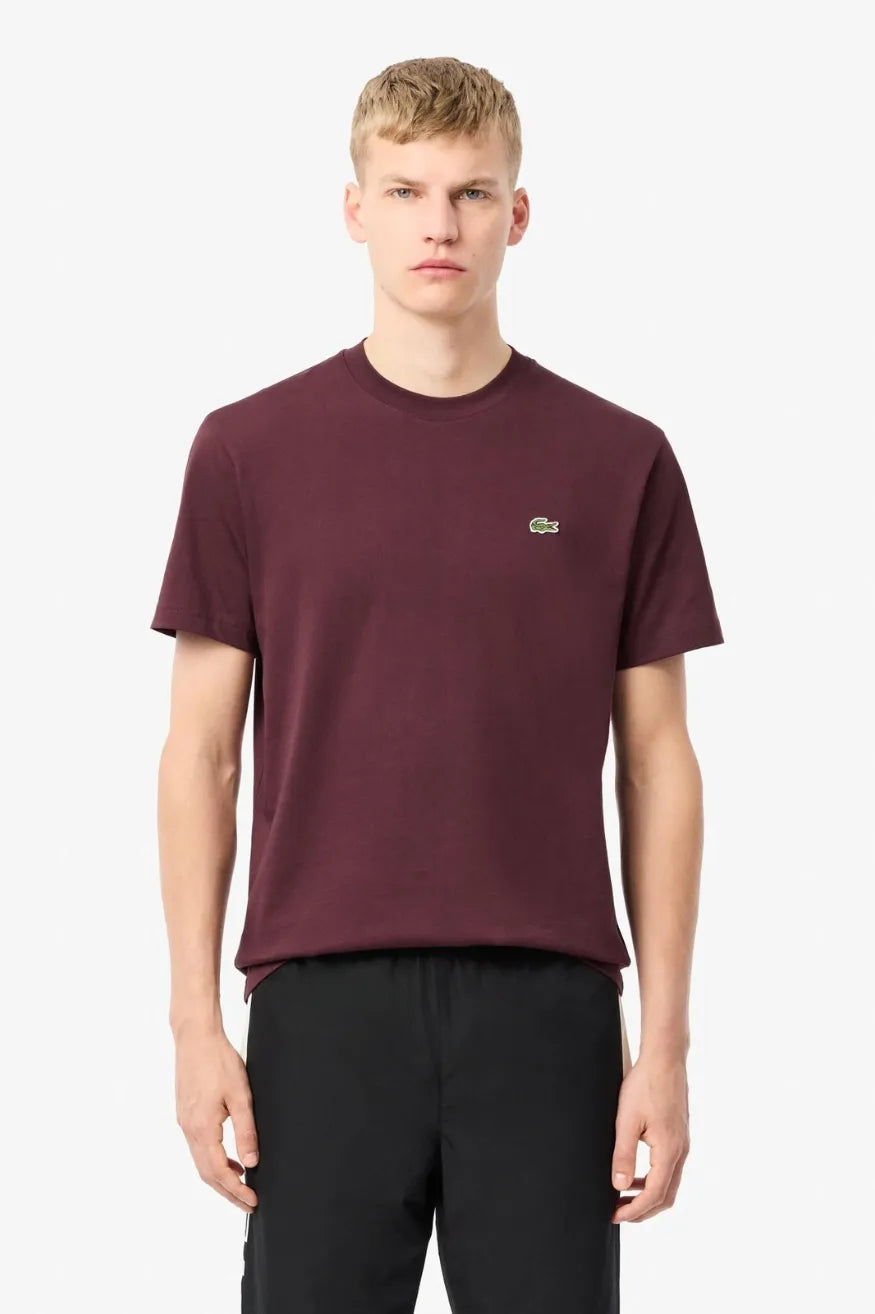 Lacoste Camiseta Hombre Básica Burdeos