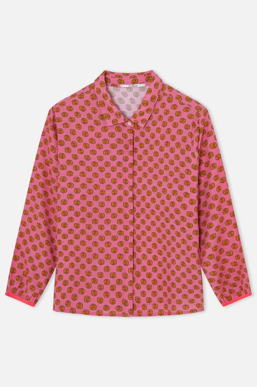 Dr Bloom Camisa Mujer Rosas Rosa