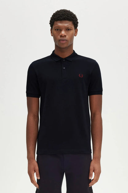 Fred Perry Polo Hombre M6000 Azul Logo Rojo