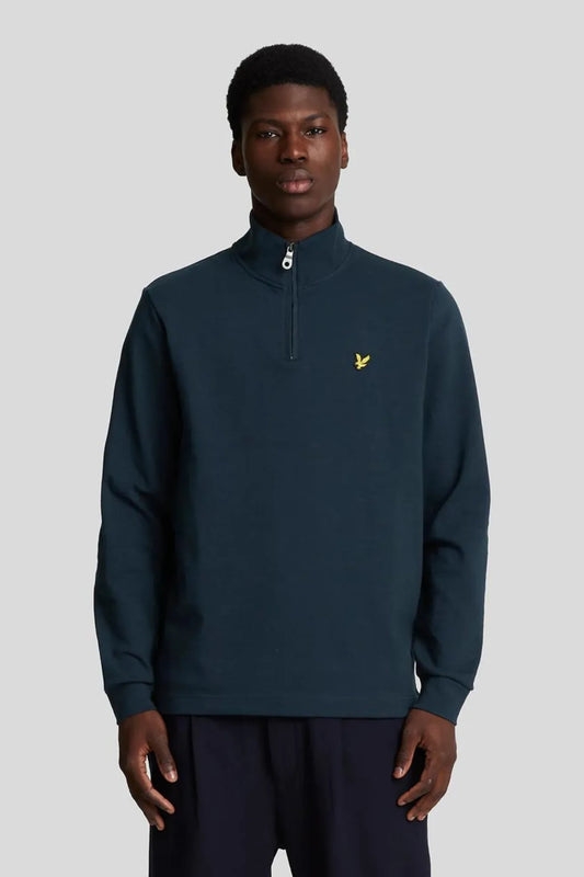 Lyle And Scott Sudadera Hombre Quarter Zip Azul