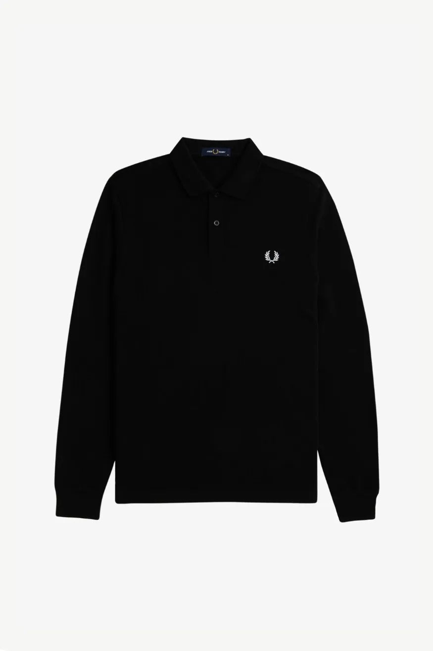 Fred Perry Polo Hombre Manga Larga M6006 Negro