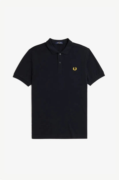 Fred Perry Polo Hombre M6000 Azul Logo Amarillo