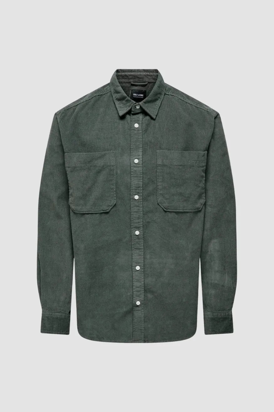 Only & Sons Sobrecamisa Pana Hombre Botones