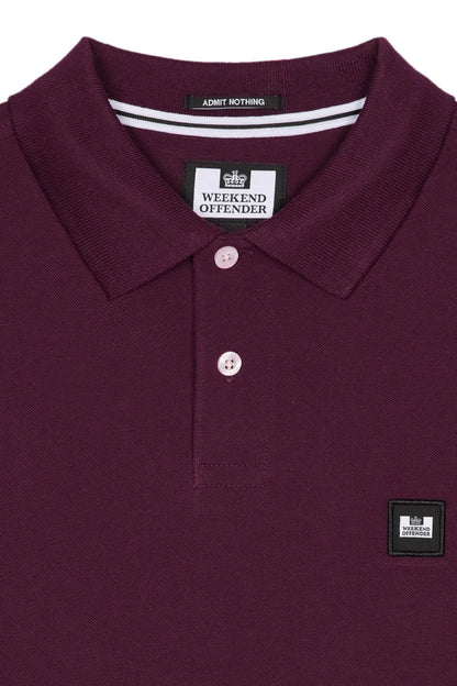 Weekend Offender Polo Hombre Caneiros Granate