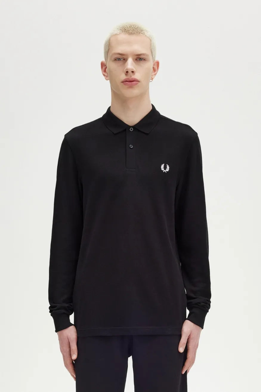 Fred Perry Polo Hombre Manga Larga M6006 Negro