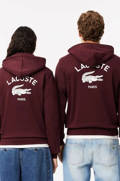 Lacoste Sudadera Paris Capucha Hombre o Mujer Burdeos