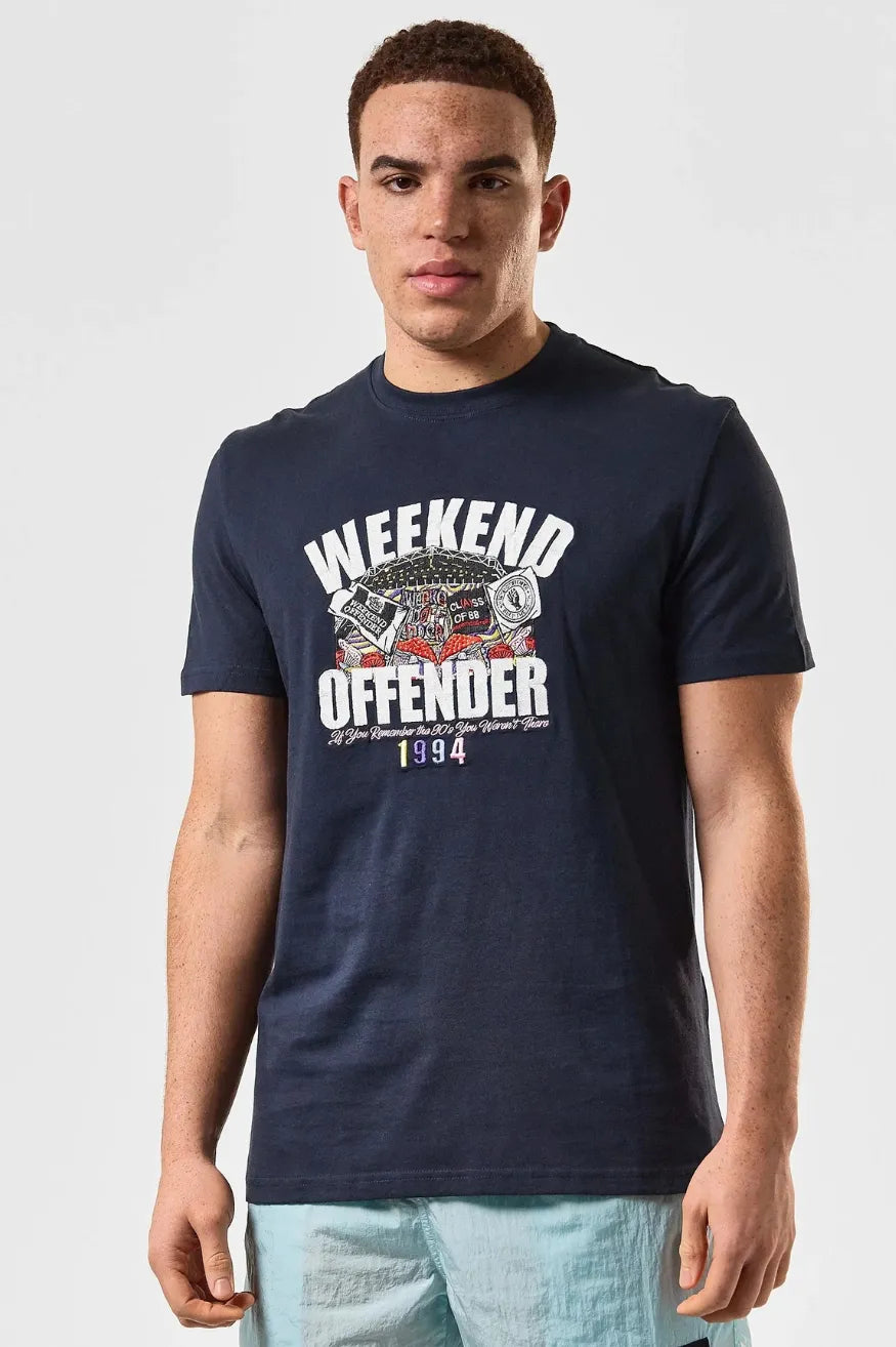 Weekend Offender Camiseta Hombre Pyramid Azul