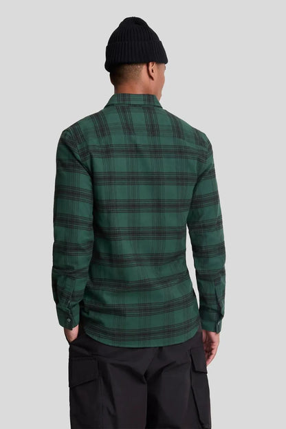 Lyle And Scott Camisa Cuadros Hombre Flannel Verde