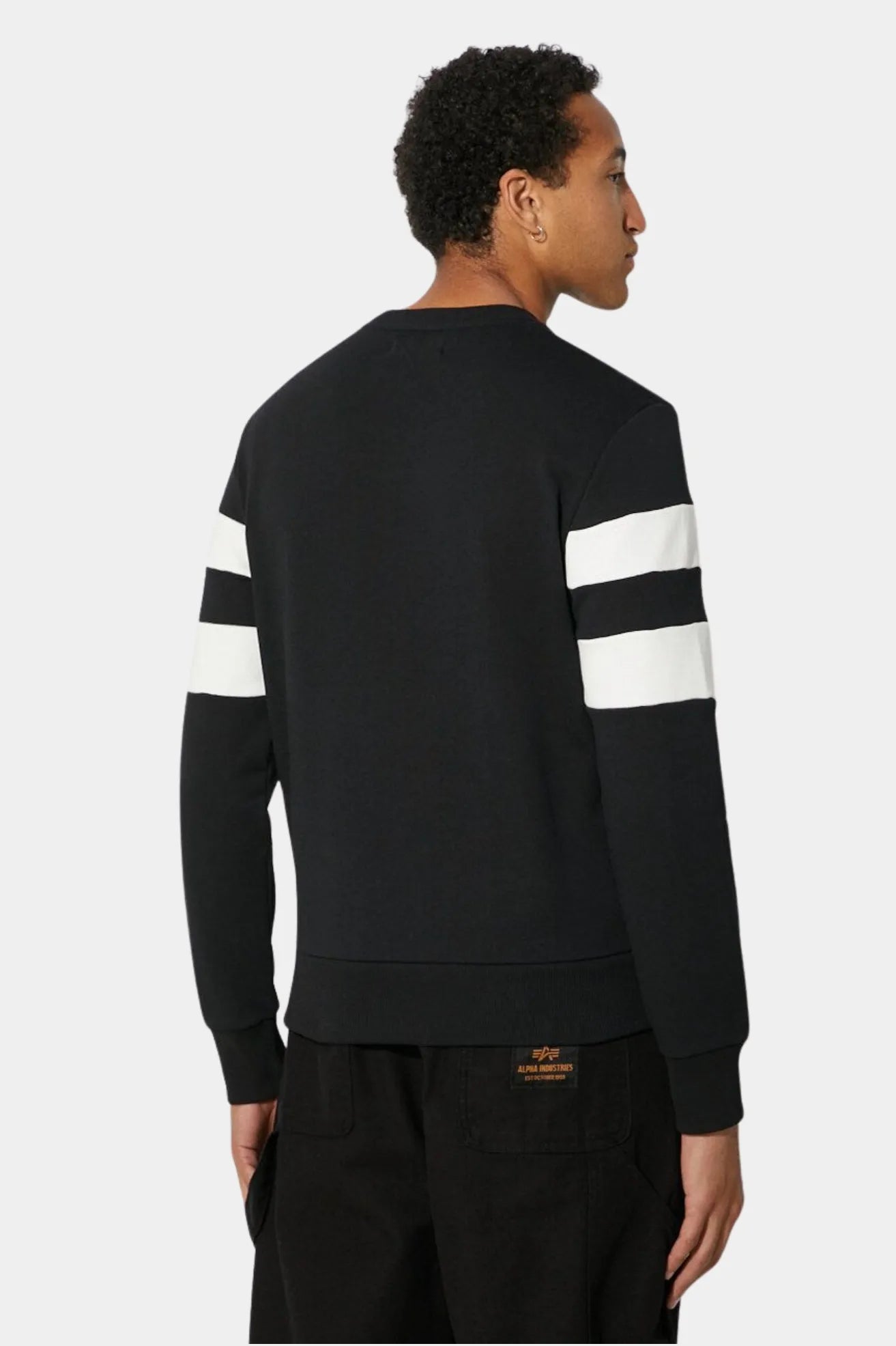 Fred Perry Sudadera Stripes Hombre Negra