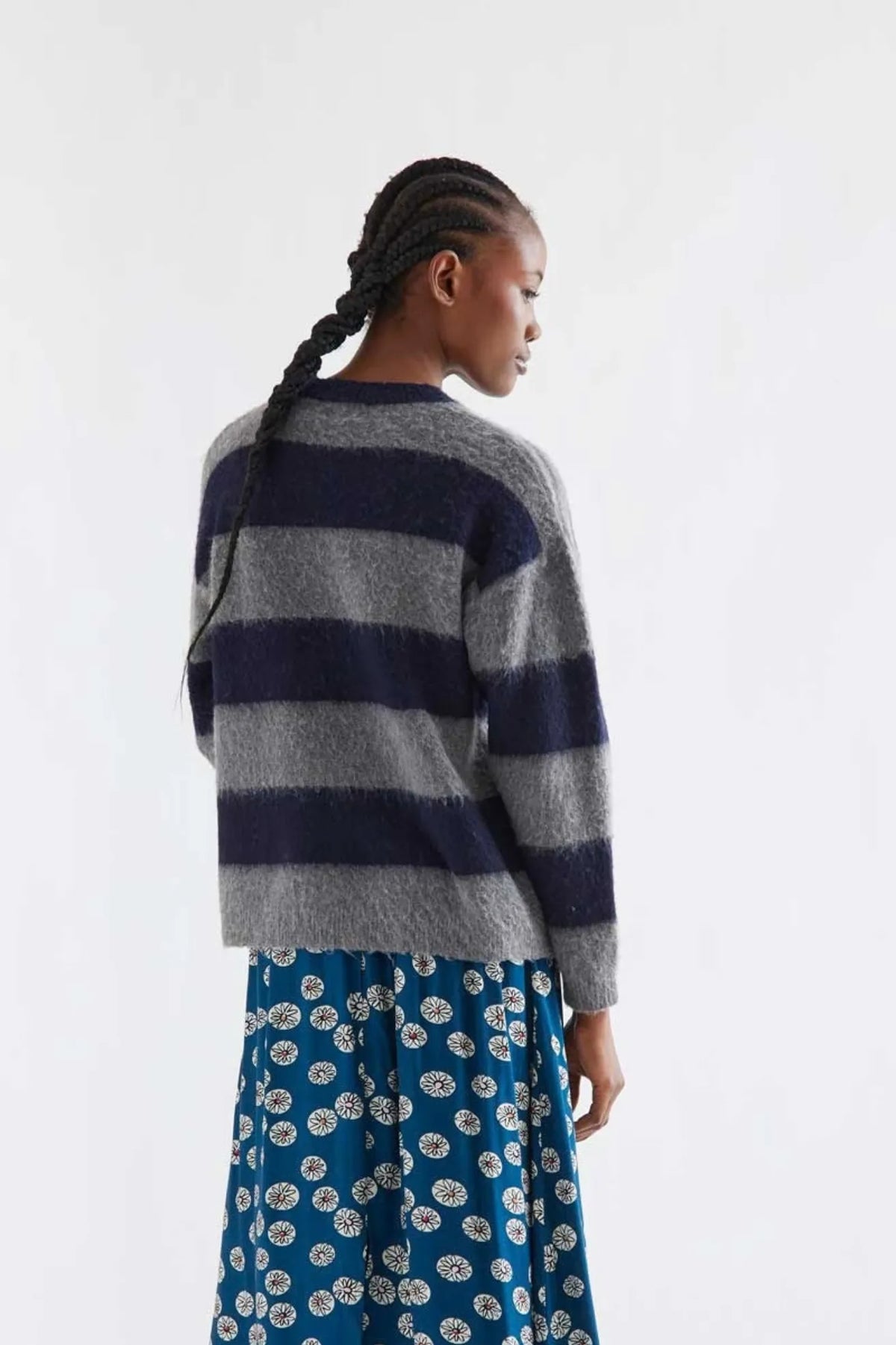 Compañia Fantastica Jersey Mujer Rayas Azul y Gris