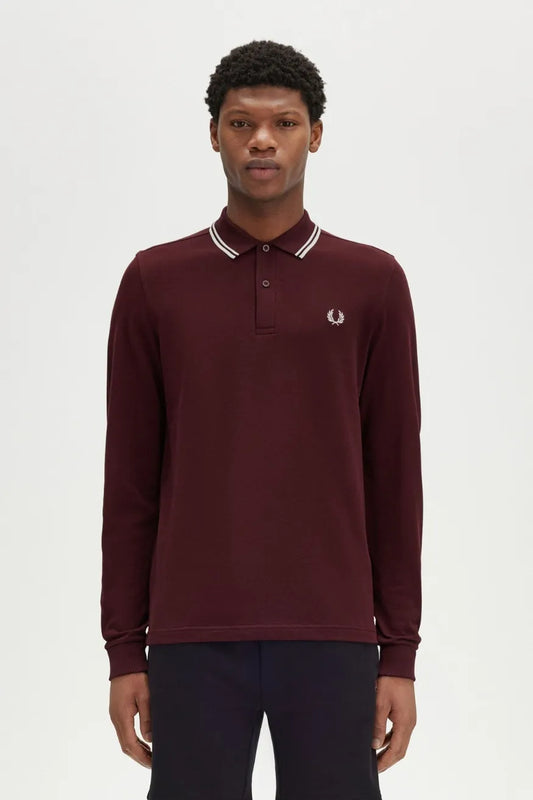 Fred Perry Polo Hombre Manga Larga M3636 Granate