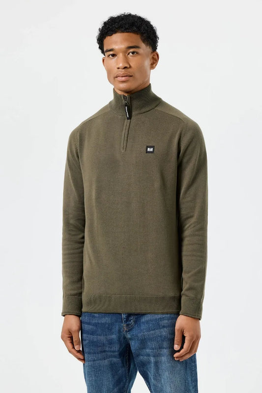 Weekend Offender Jersey Hombre Half Zip Pierre Verde