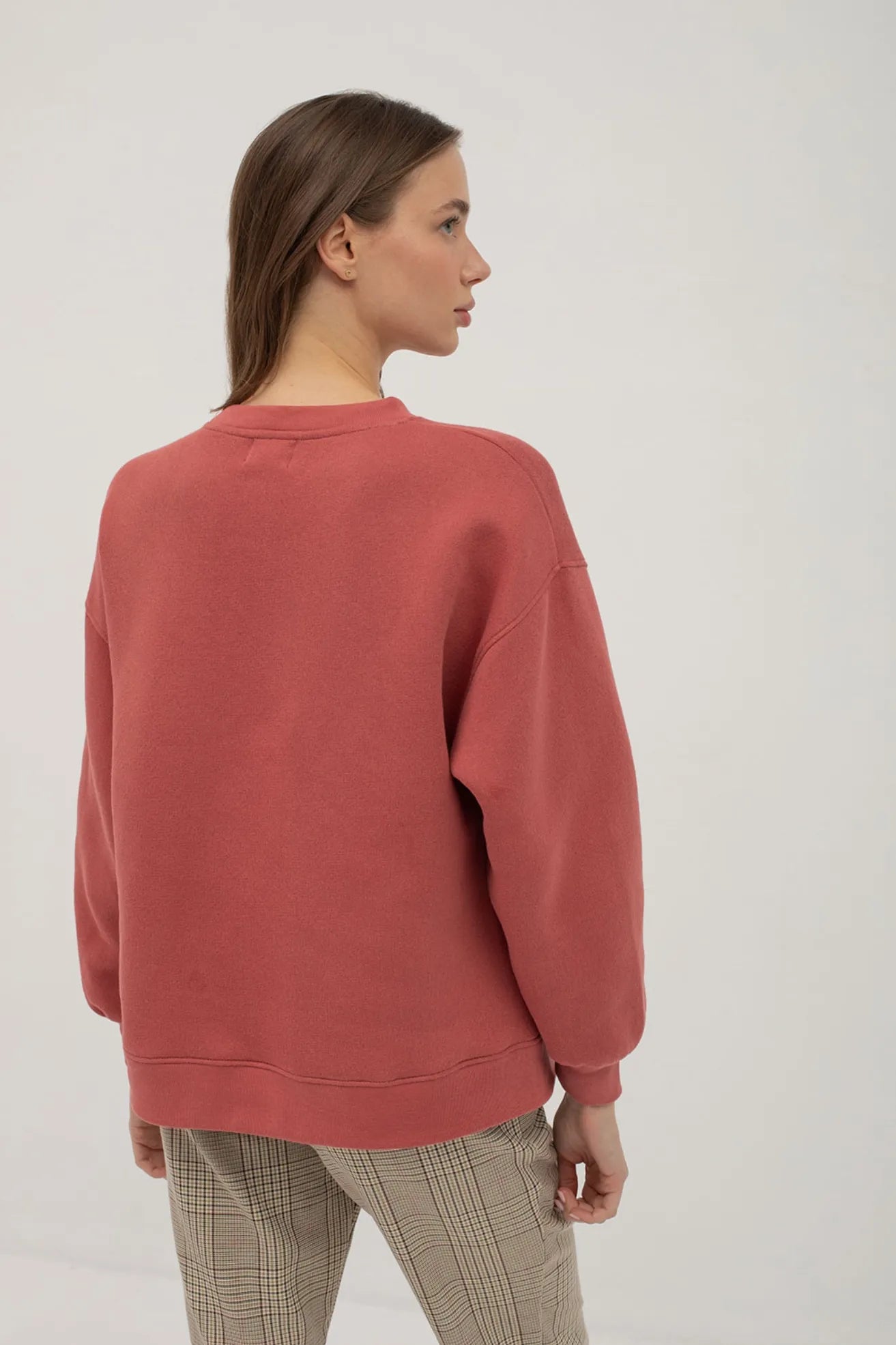 Mus Bombon Sudadera Mujer Oversize Disconnect Grosella