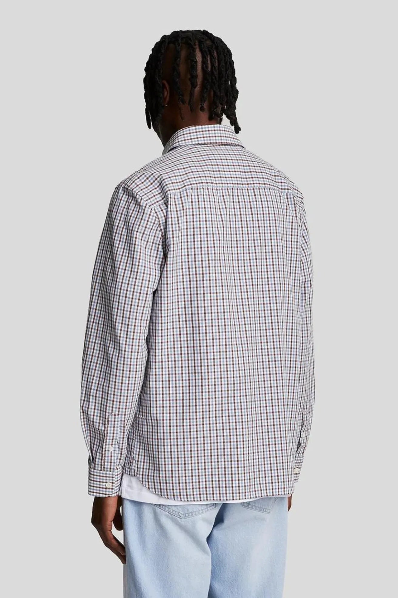 Lyle and Scott Camisa Cuadros Hombre Gingham Mahogany