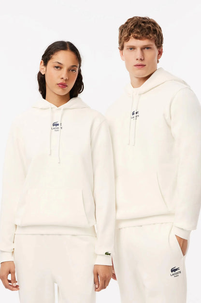 Lacoste Sudadera Paris Capucha Hombre o Mujer Blanca