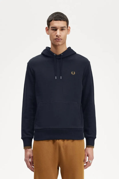 Fred Perry Sudadera Hombre Capucha Azul