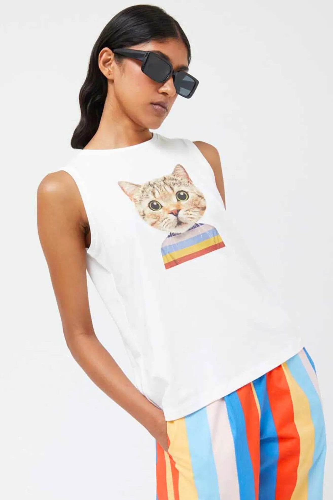 Compañia Fantastica Camiseta Mujer Sin Mangas Gato
