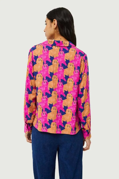 Compañia Fantastica Camisa Mujer Estampado Gatos