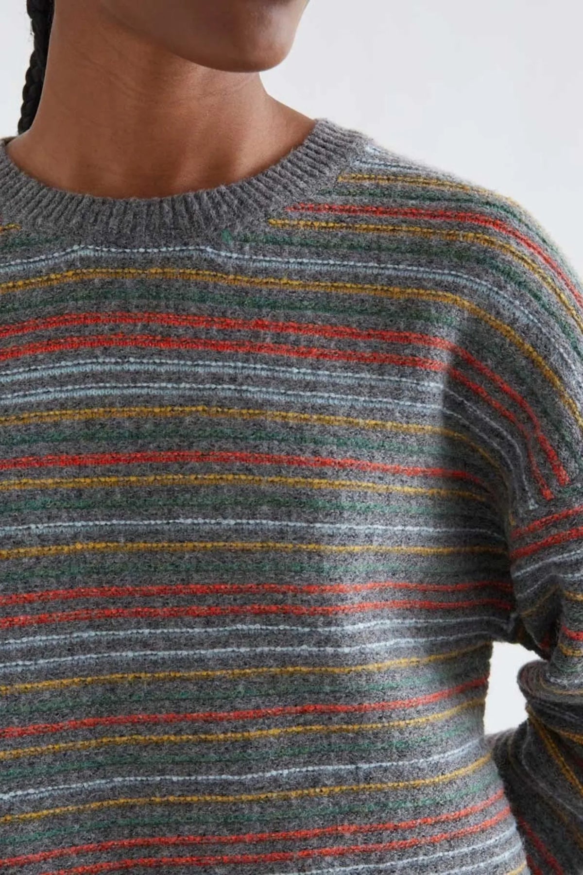 Compañia Fantastica Jersey Mujer Rayas Multicolores Gris