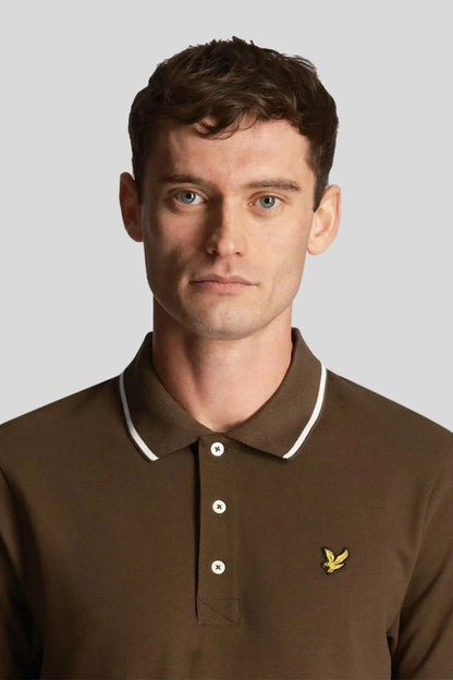 Lyle And Scott Tipped Polo Hombre Olive Talla XXL