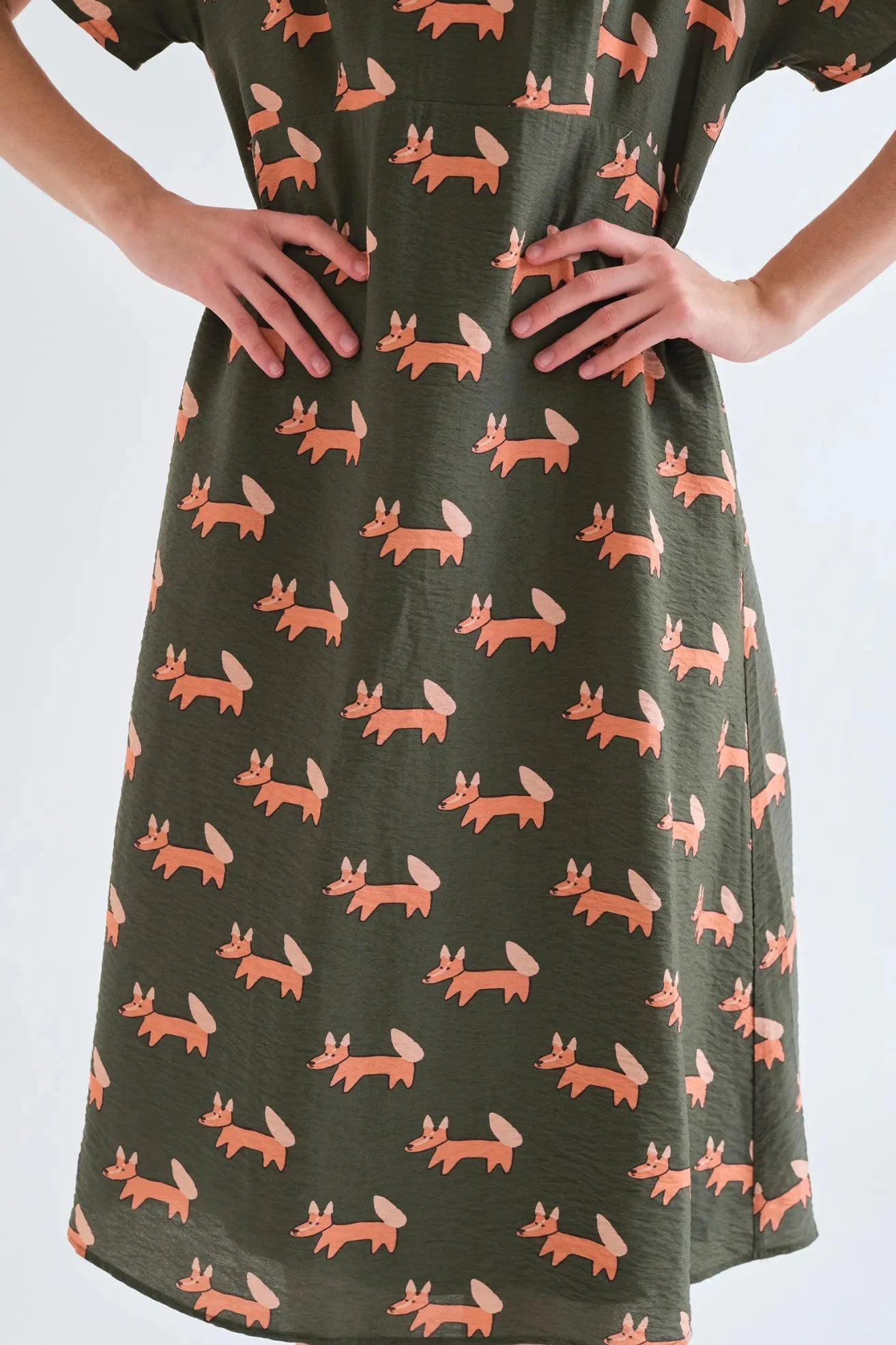 Compañia Fantastica Vestido Midi Zorros