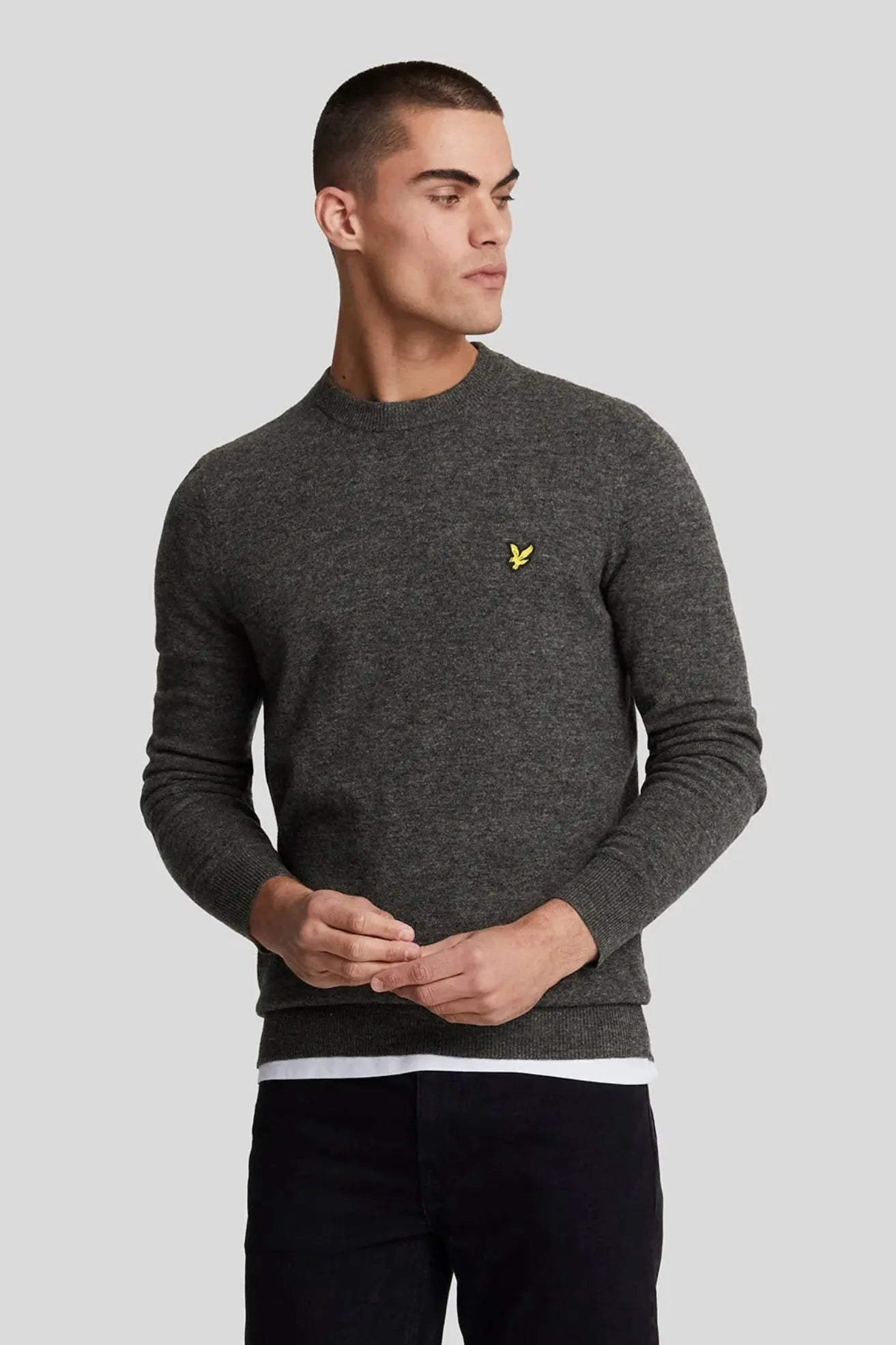 Lyle and Scott Jersey Hombre Lana Gris