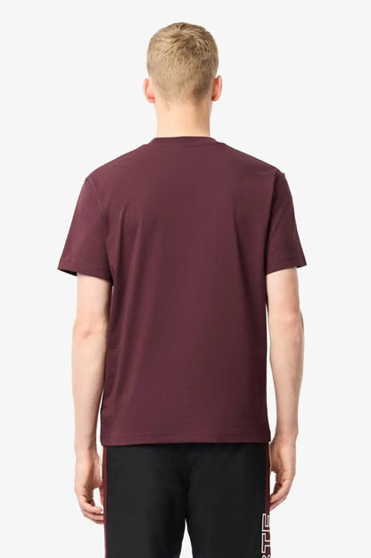 Lacoste Camiseta Hombre Básica Burdeos