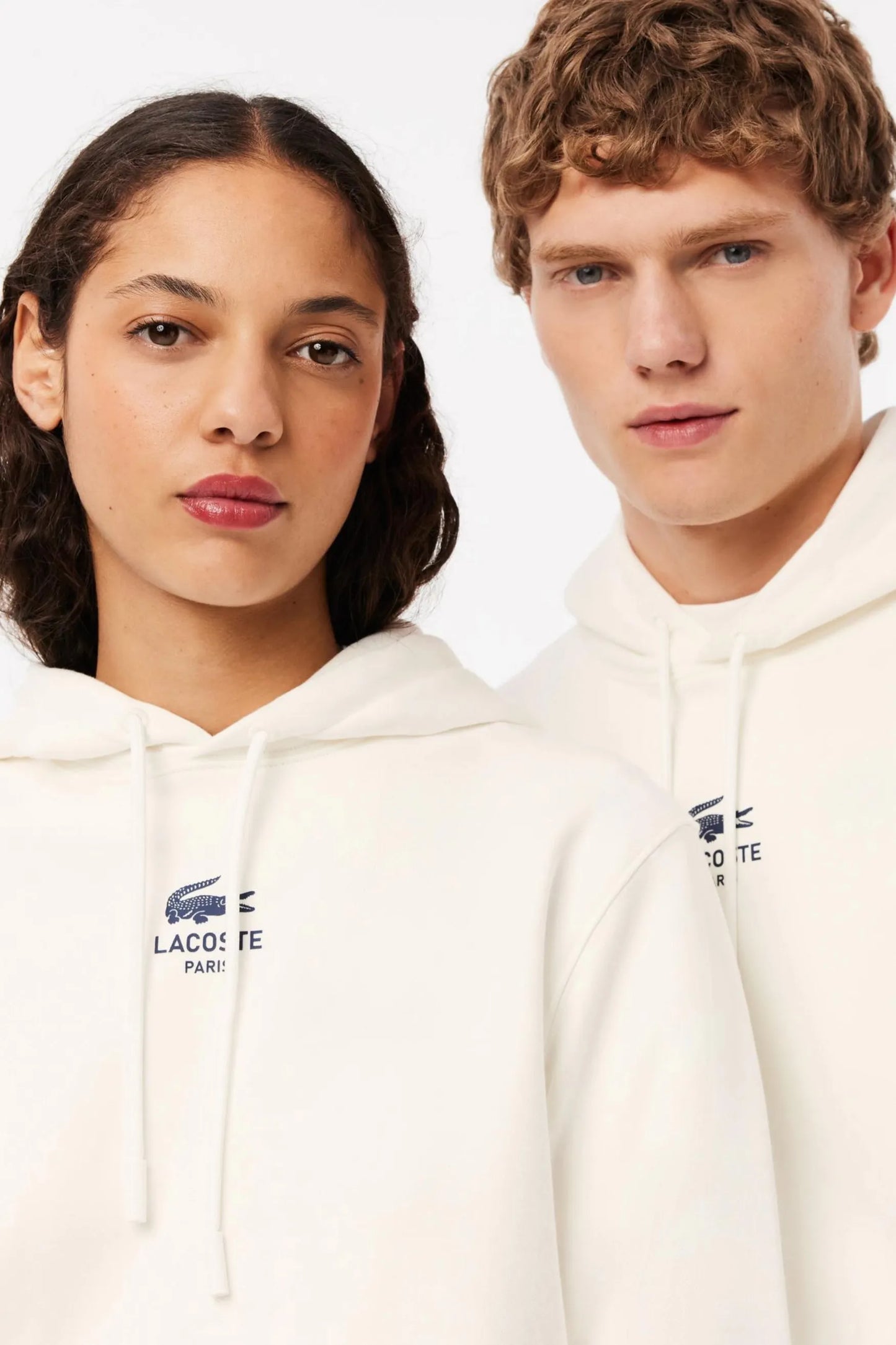 Lacoste Sudadera Paris Capucha Hombre o Mujer Blanca