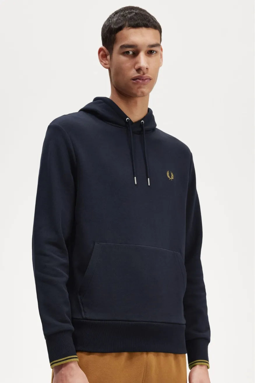 Fred Perry Sudadera Hombre Capucha Azul