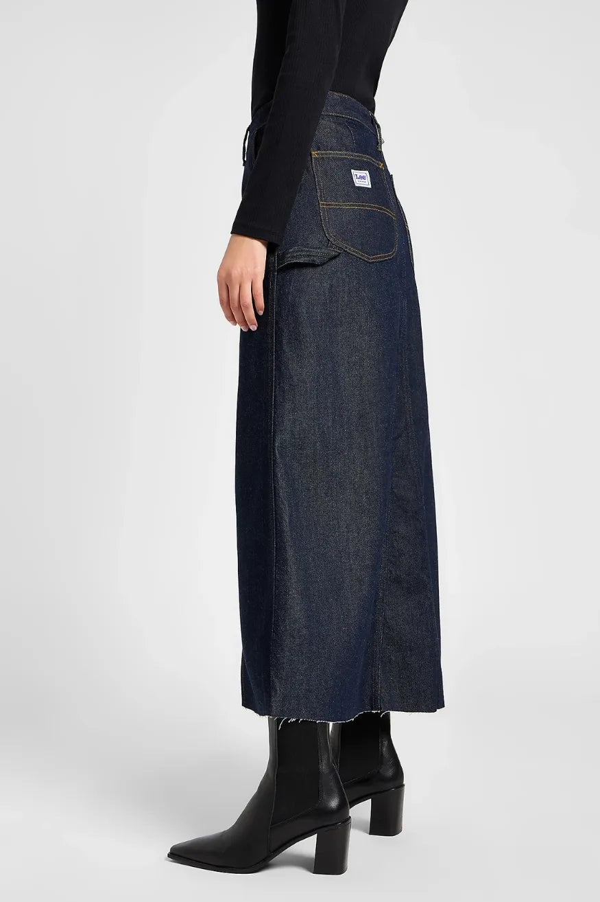 Lee Workwear Falda Carpenter Maxi Azul