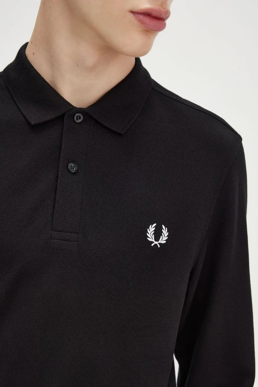 Fred Perry Polo Hombre Manga Larga M6006 Negro