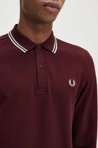 Fred Perry Polo Hombre Manga Larga M3636 Granate