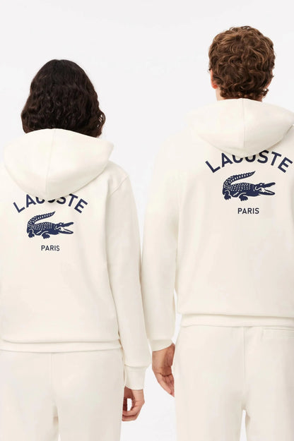 Lacoste Sudadera Paris Capucha Hombre o Mujer Blanca