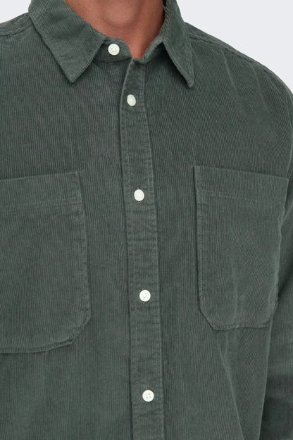 Only & Sons Sobrecamisa Pana Hombre Botones