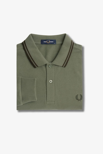 Fred Perry Polo Hombre Manga Larga M3636 Verde W49