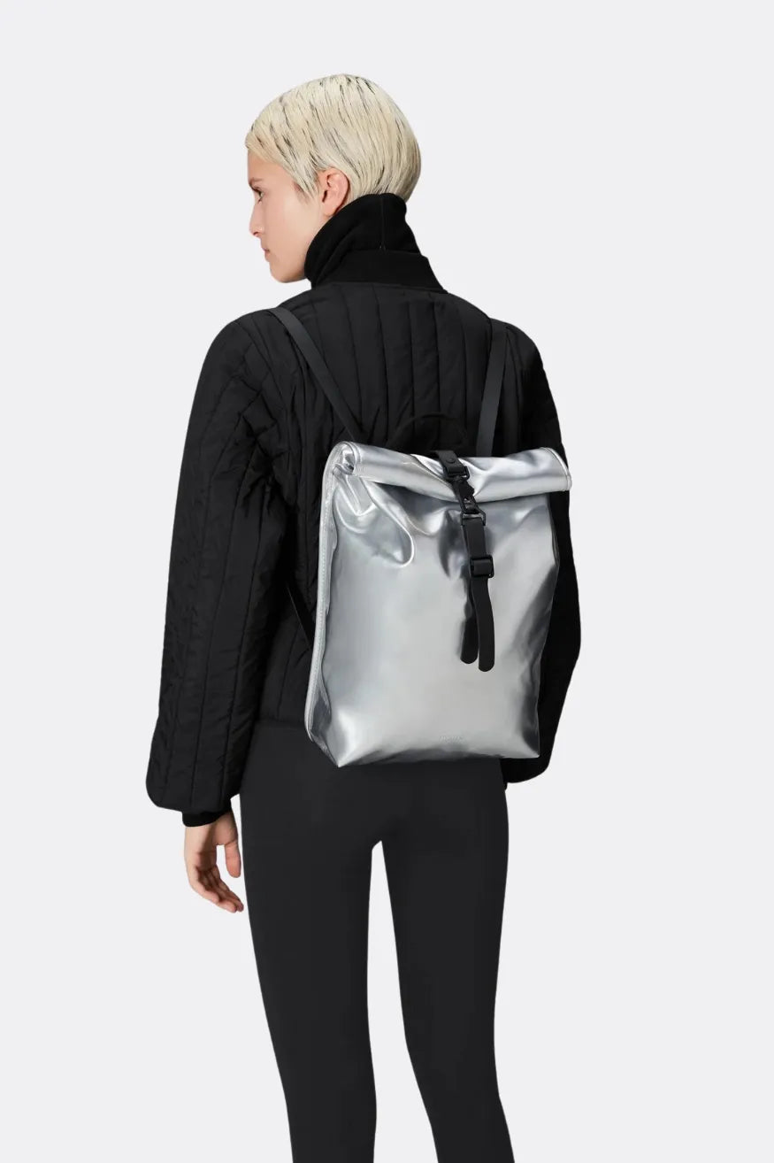 Rains Mochila Rolltop Rucksack Mini Mirror