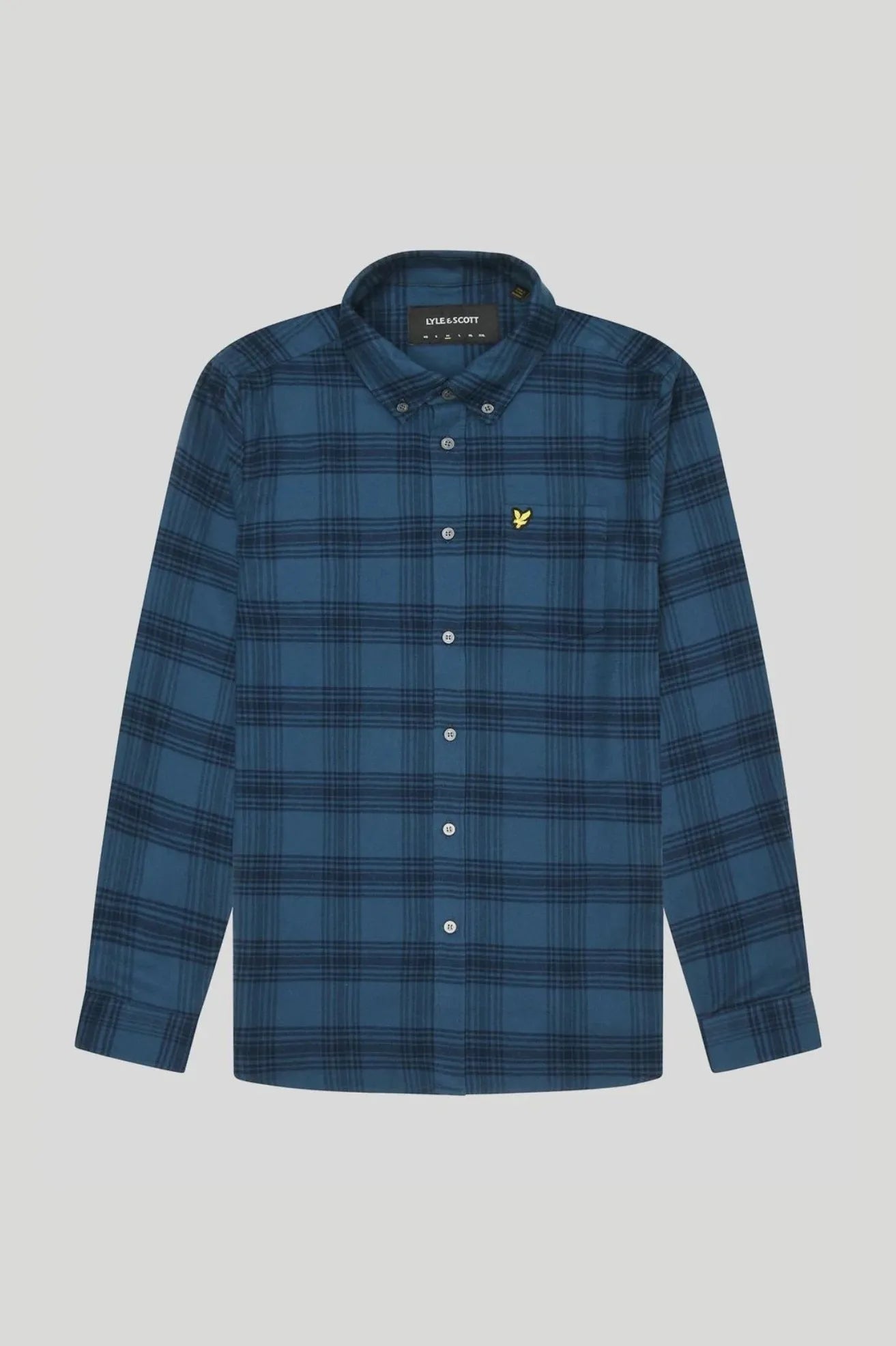 Lyle And Scott Camisa Cuadros Hombre Flannel Azul