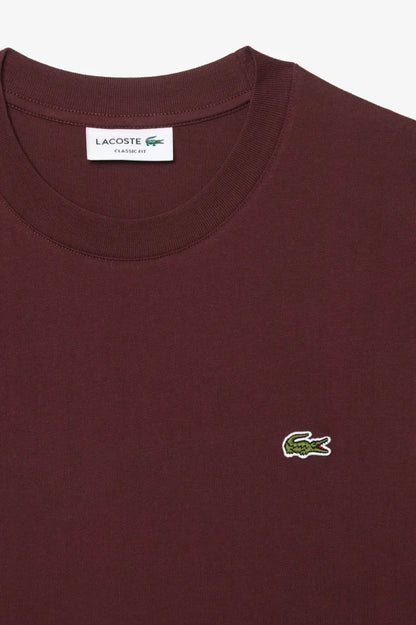 Lacoste Camiseta Hombre Básica Burdeos