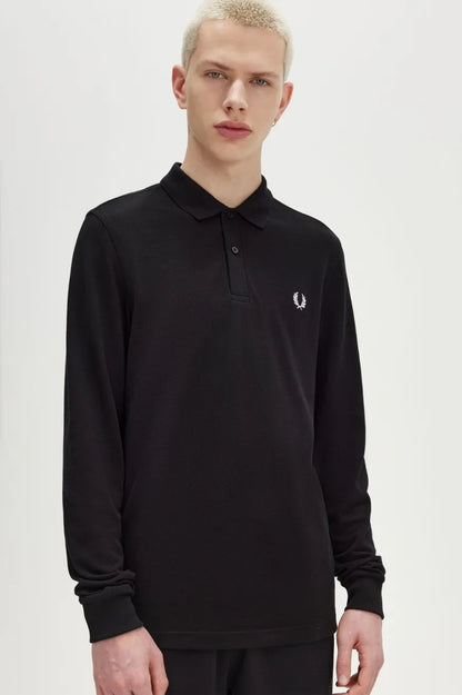 Fred Perry Polo Hombre Manga Larga M6006 Negro