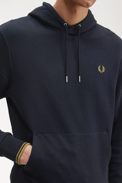 Fred Perry Sudadera Hombre Capucha Azul