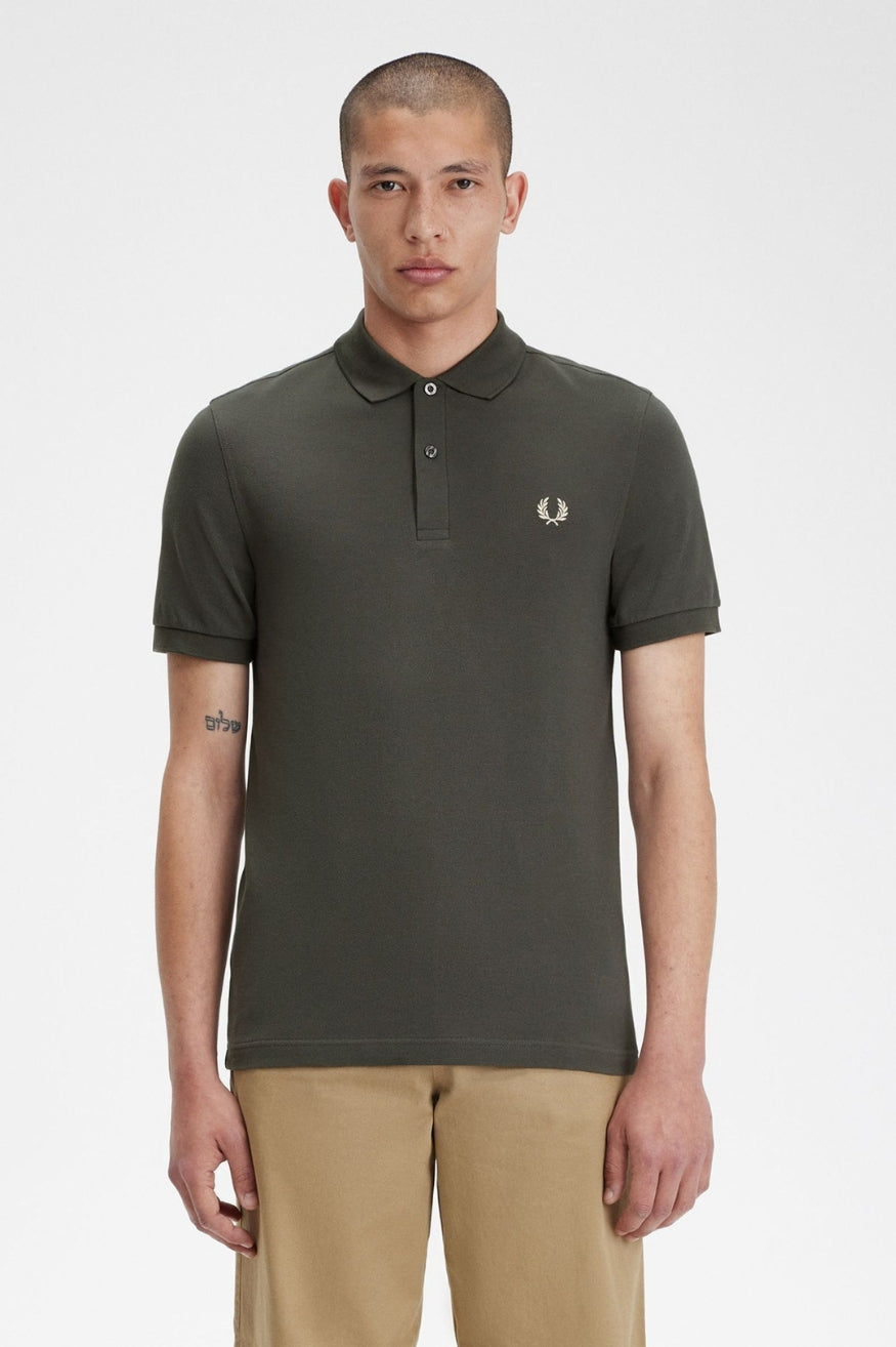 Fred Perry Polo Hombre M6000 Verde / Avena