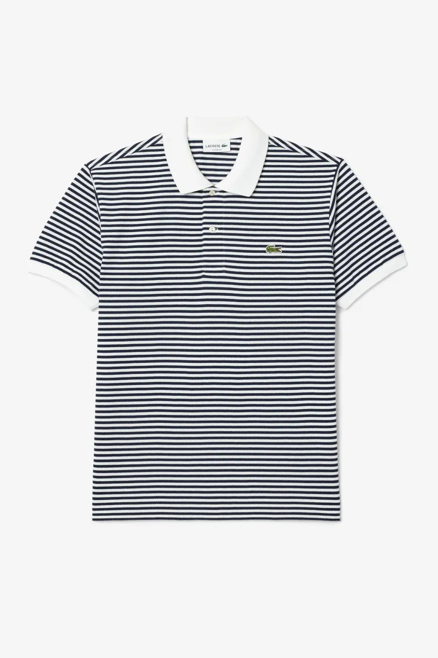 Lacoste Polo Rayas Hombre PH9753  Blanco / Azul Marino Talla S