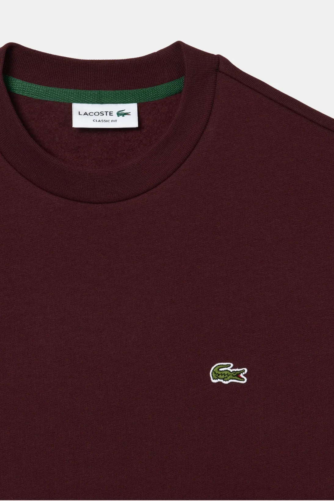 Lacoste Sudadera Hombre Cuello Redondo Burdeos